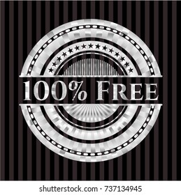 100% Free silver shiny badge