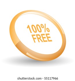 100% gratis. Icono del vector.