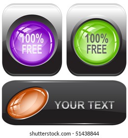100% gratis. Botones de Internet vectores.: vector de stock (libre de ...
