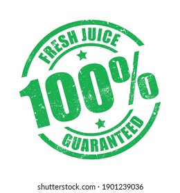 100% Fresh Juice Guaranteed Stamp