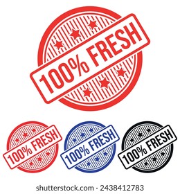 100% FRESCO Sello de goma Diseño arte Ilustración 
