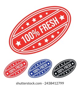 100% FRESCO Sello de goma Diseño arte Ilustración 