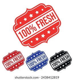 100% FRESCO Sello de goma Diseño arte Ilustración 
