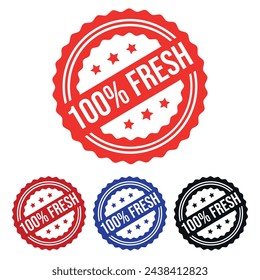 100% FRESCO Sello de goma Diseño arte Ilustración 