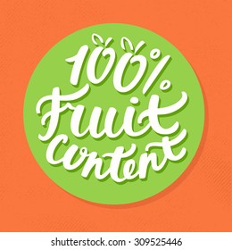 100% Fruit Content.