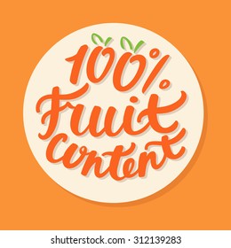 100% Fruit Content.