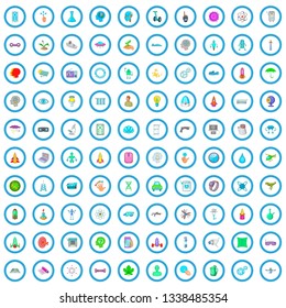 100 future icons set in cartoon style for any design vector illustration