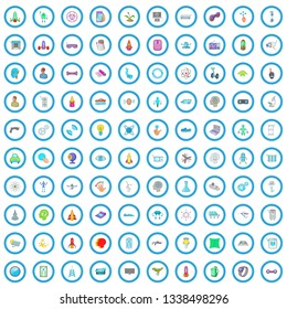 100 future technology icons set in cartoon style for any design vector illustration