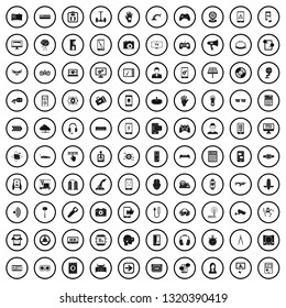 100 gadget icons set in simple style for any design vector illustration