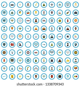 100 gaming icons set in flat style for any design vector illustration