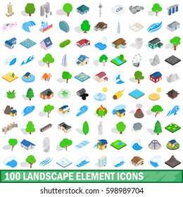 100 garbage isometric icons set. 3d illustration of 100 garbage isometric vector icons set style for any design 