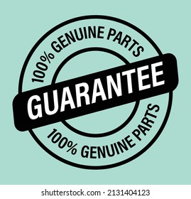 '100% genuine parts guarantee' vector icon, black in color - Shutterstock ID 2131404123