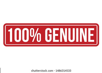 100% Genuine Rubber Stamp. 100% Genuine Stamp Seal – Vector