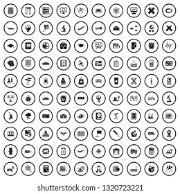 100 globe icons set in simple style for any design vector illustration