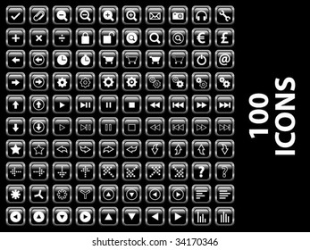 100 Glossy Icons