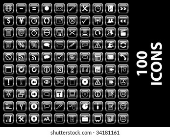 100 Glossy Icons