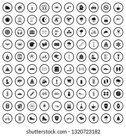 100 glove icons set in simple style for any design vector illustration