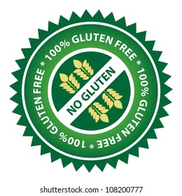 100% Gluten Free Food Label.