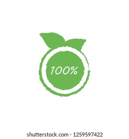 100% Gluten Free food label. Vector illustration