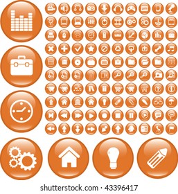 100 grand buttons. vector