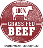 100% Grass Fed Beef Meat Stamp