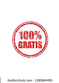 100% gratis red stamp