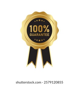 100% Guarantee Badge Design Template