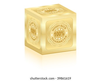ilustración vectorial de caja de GARANTÍA 100 %