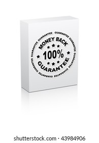 ilustración vectorial de caja de GARANTÍA 100 %