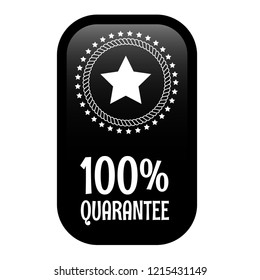 100 guarantee emblem, label, badge. vintage stamp.package label. vector illustration