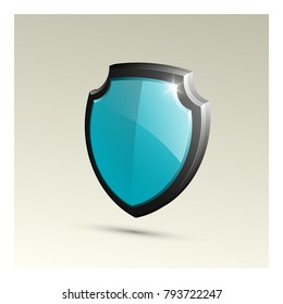 100% Guarantee guard shield concept. Safety badge color icon. Privacy colorful banner shield . Security bright label. Defense presentation shining sticker shape. Vector defense safeguard shield sign