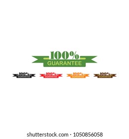 100% guarantee label design vector