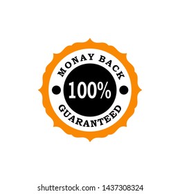 100% Guarantee label icon vector illustration