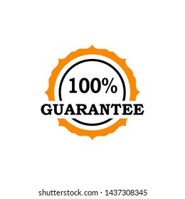 100% Guarantee label icon vector illustration