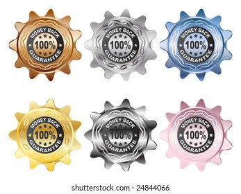 100 % GUARANTEE label vector illustration