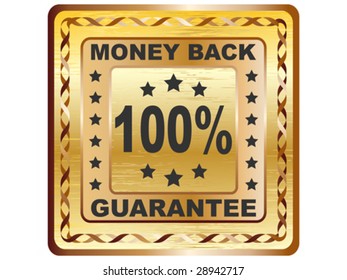 100 % GUARANTEE label vector illustration