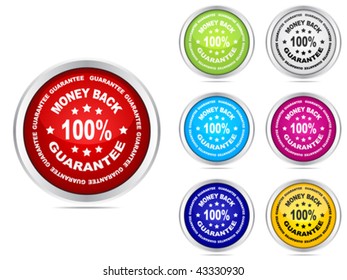 100 % GUARANTEE label vector illustration