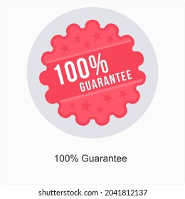 100% Guarantee or Offer Icon Concept 