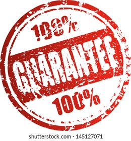 100% guarantee rubber stamp