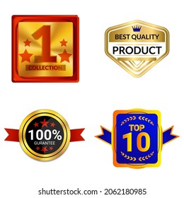 100% guarantee satisfaction golden logo tag