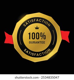 100% garantía de sello de Vector Premium Golden
