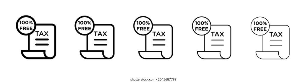 100 Guarantee Tax Free icon simple illustration logo art