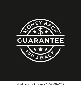 100% Guarantee vintage retro stamp logo design