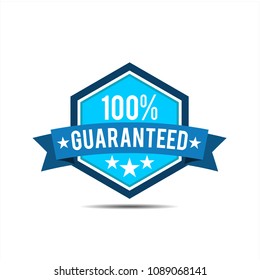 100% GUARANTEED LABEL , Guaranteed tags badge, guaranted label