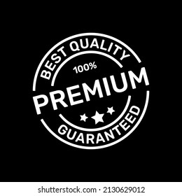 100% Guaranteed Premium Product Stamp Badge Label Logo Design Vector