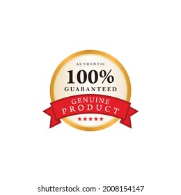 100% Guaranteed Quality Product Stamp Gold logo design icon vector isnpiration