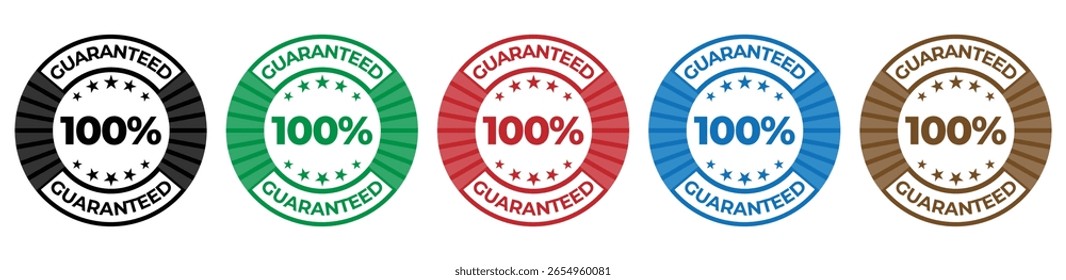100% Guaranteed Quality Seals Assurance and Reliability Badges

