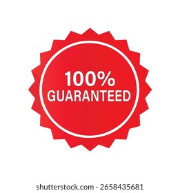 100% garantierter Red Badge Vector für Product Trust