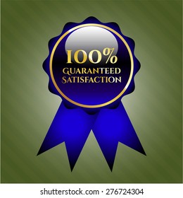 100% de satisfacción garantizada cinta azul