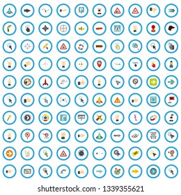 100 guide sign icons set in flat style for any design vector illustration